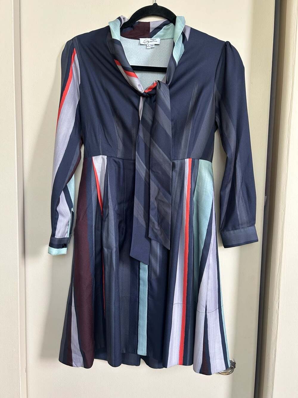 Anthropologie Raoul Tie-Neck Shirtdress Size 6 D38